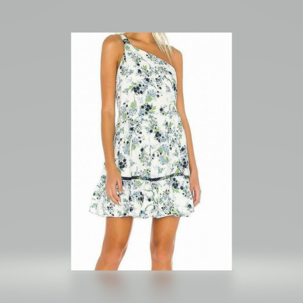 Free People Multi-Color Floral Design One Shoulder Spring/Summer Dress S…